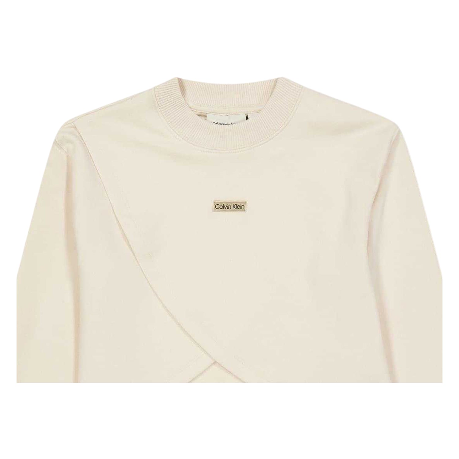 Whitecap Grey - Back - Calvin Klein Childrens-Kids Jeans Metal Logo Sweatshirt