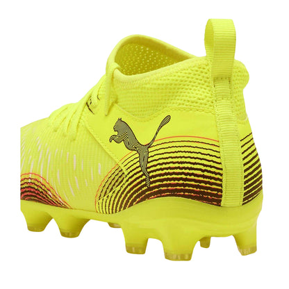 Yellow - Back - Puma Childrens-Kids Future Firm Ground Football Boots