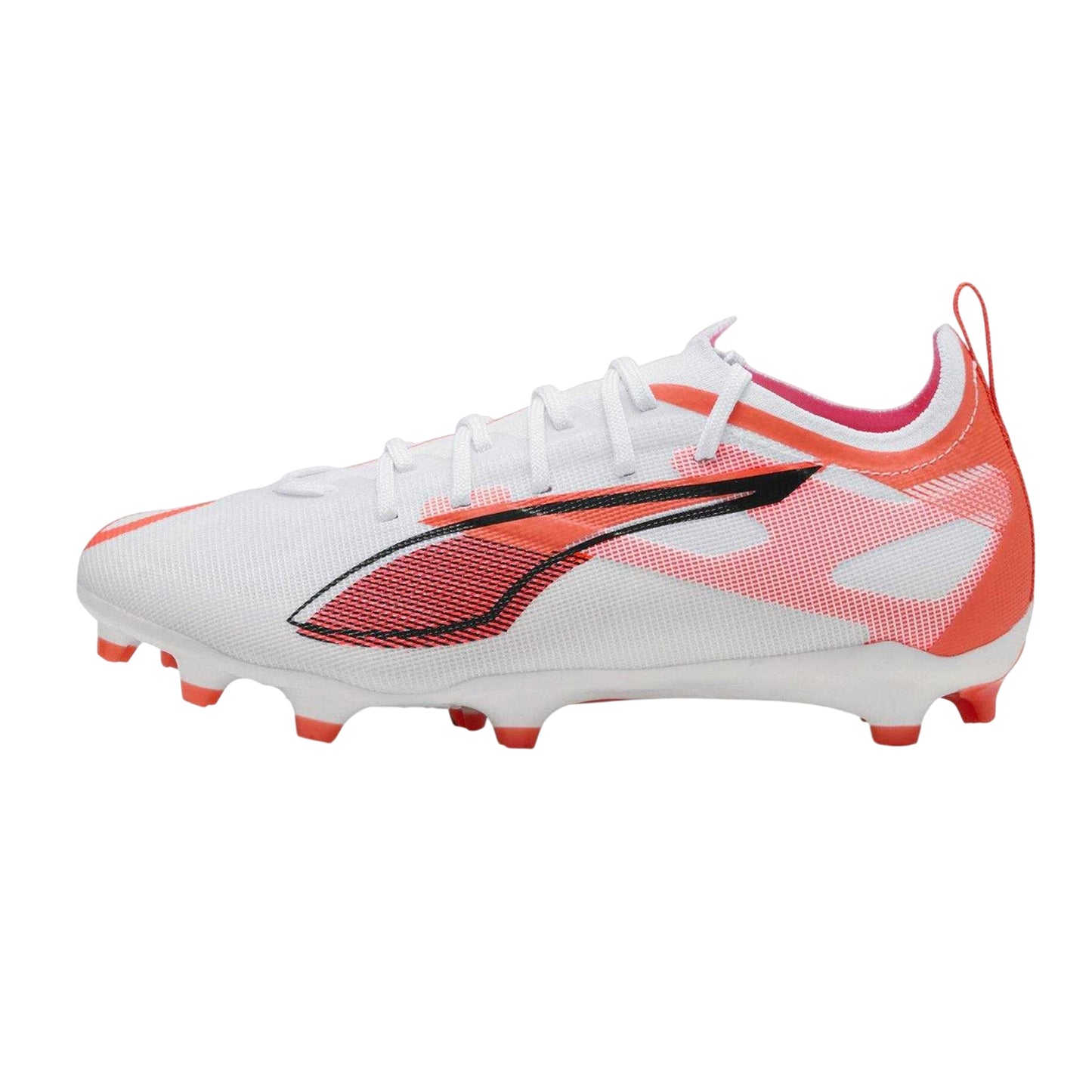 Puma White-Orange - Side - Puma Childrens-Kids Ultra Pro Firm Ground Football Boots