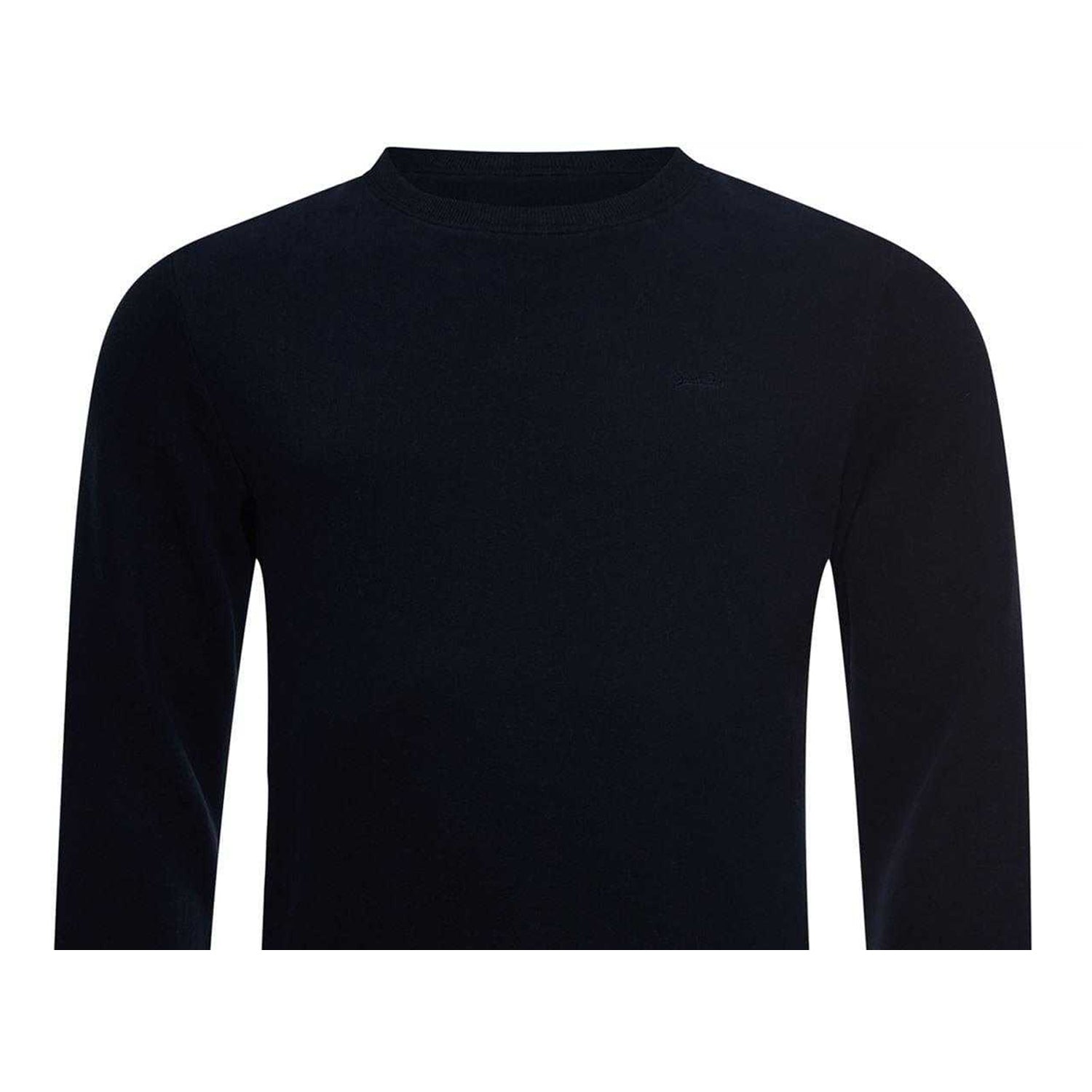 Eclipse Blue - Back - Superdry Mens Embroidered Logo Crew Neck Regular Sweatshirt