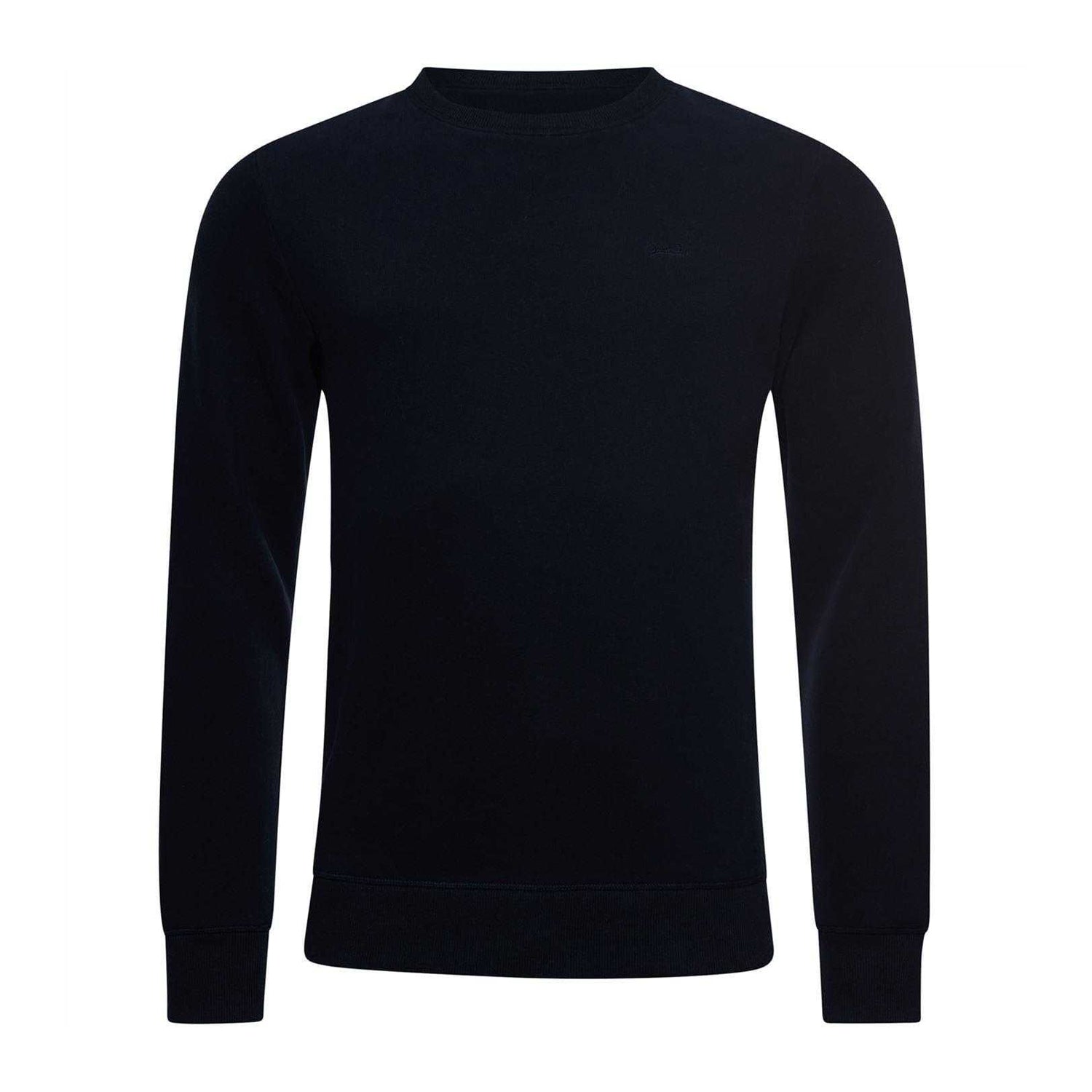Eclipse Blue - Front - Superdry Mens Embroidered Logo Crew Neck Regular Sweatshirt