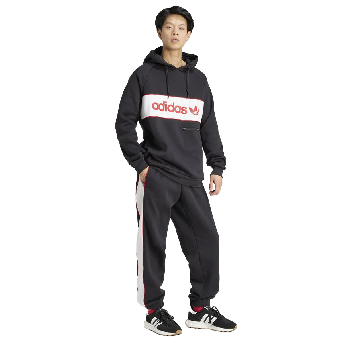 Black - Side - Adidas Mens NY Hoodie