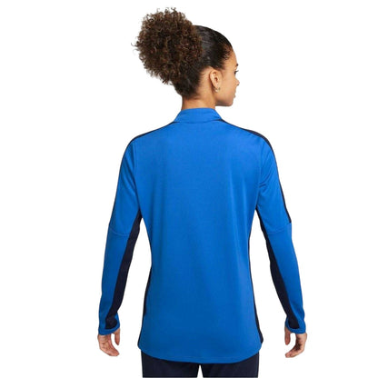 Blue-White - Back - Nike Womens-Ladies Performance Zip Neck Training Sweatshirt