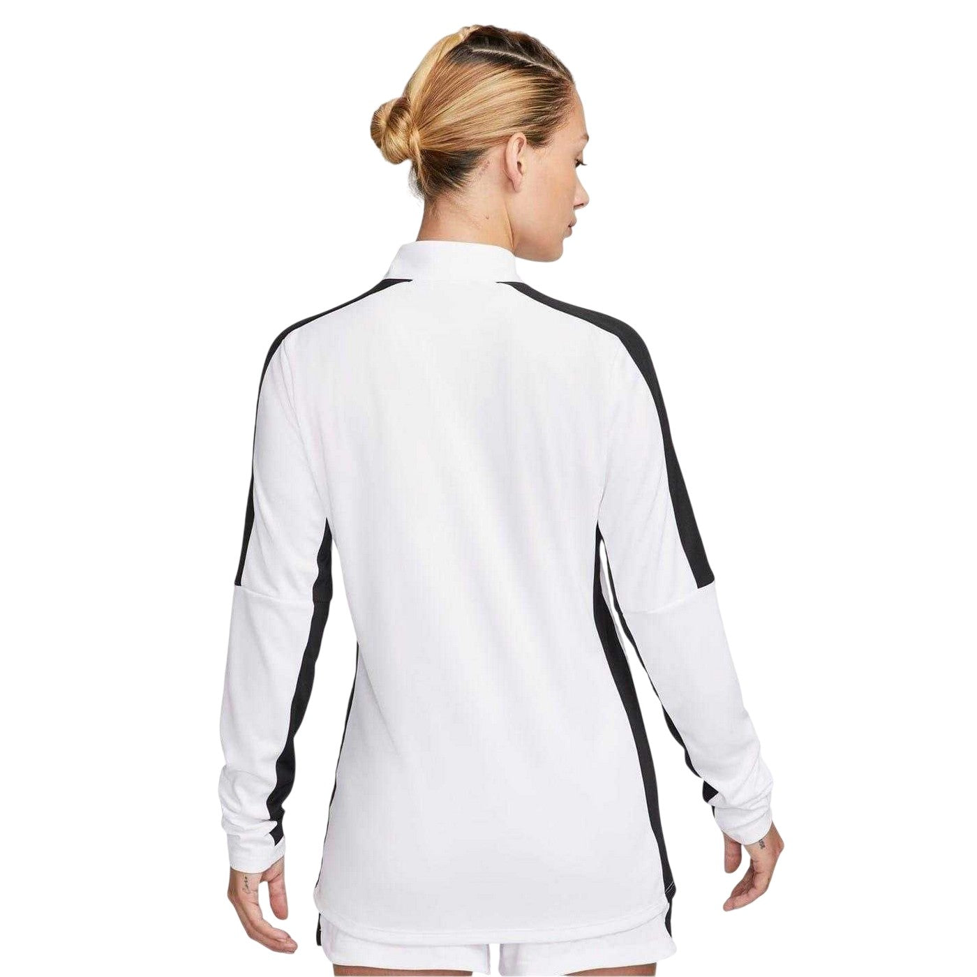 White-Black - Back - Nike Womens-Ladies Performance Zip Neck Training Sweatshirt