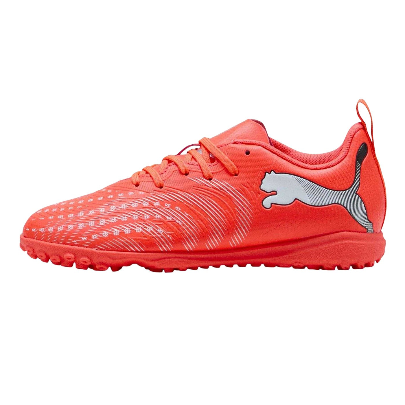 Red-Silver - Back - Puma Childrens-Kids Astro Turf Trainers