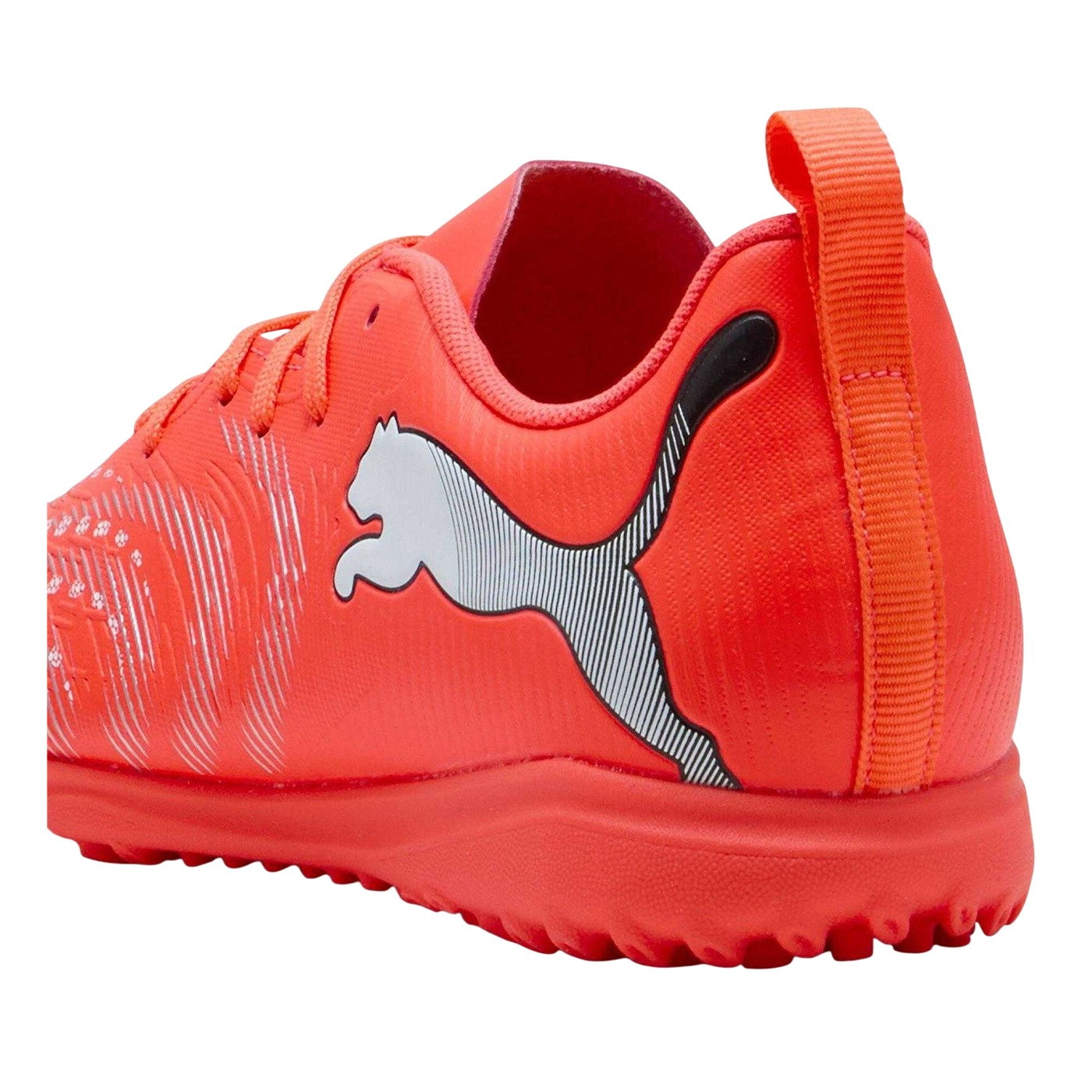 Red-Silver - Side - Puma Childrens-Kids Astro Turf Trainers