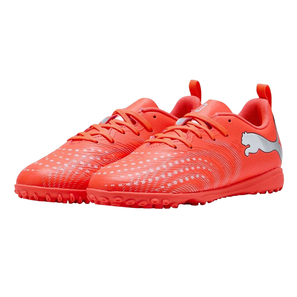 Red-Silver - Lifestyle - Puma Childrens-Kids Astro Turf Trainers