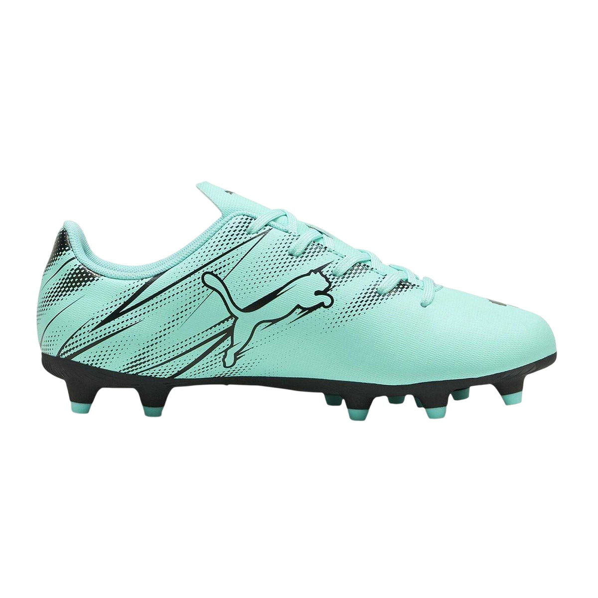 Pepper Green - Back - Puma Childrens-Kids Attacanto Synthetic Firm Ground Football Boots