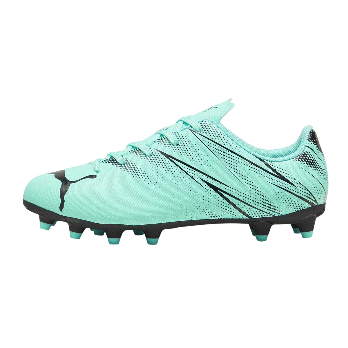 Pepper Green - Side - Puma Childrens-Kids Attacanto Synthetic Firm Ground Football Boots