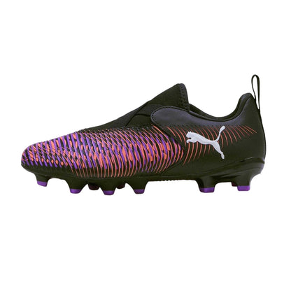 Puma Black-Purple - Back - Puma Childrens-Kids Future Match Firm Ground Football Boots