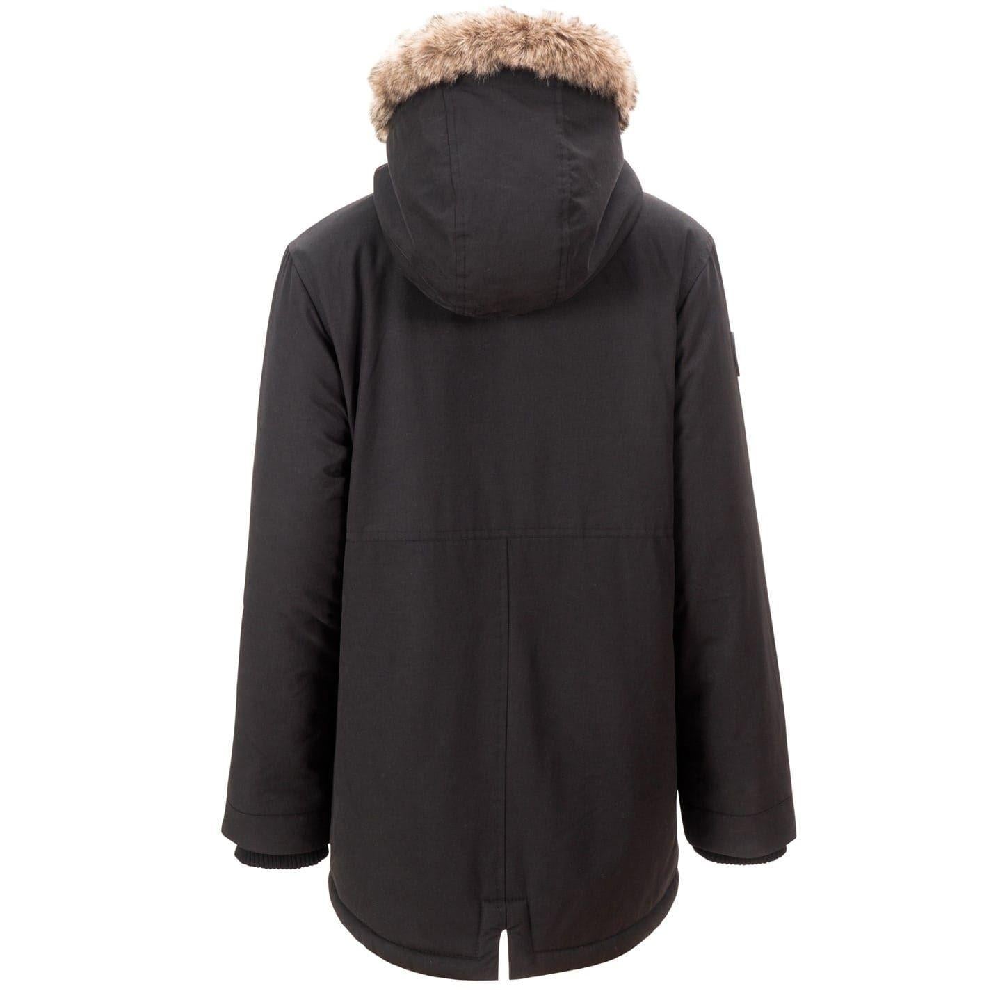 Black - Back - Firetrap Boys Faux Fur Trim Parka