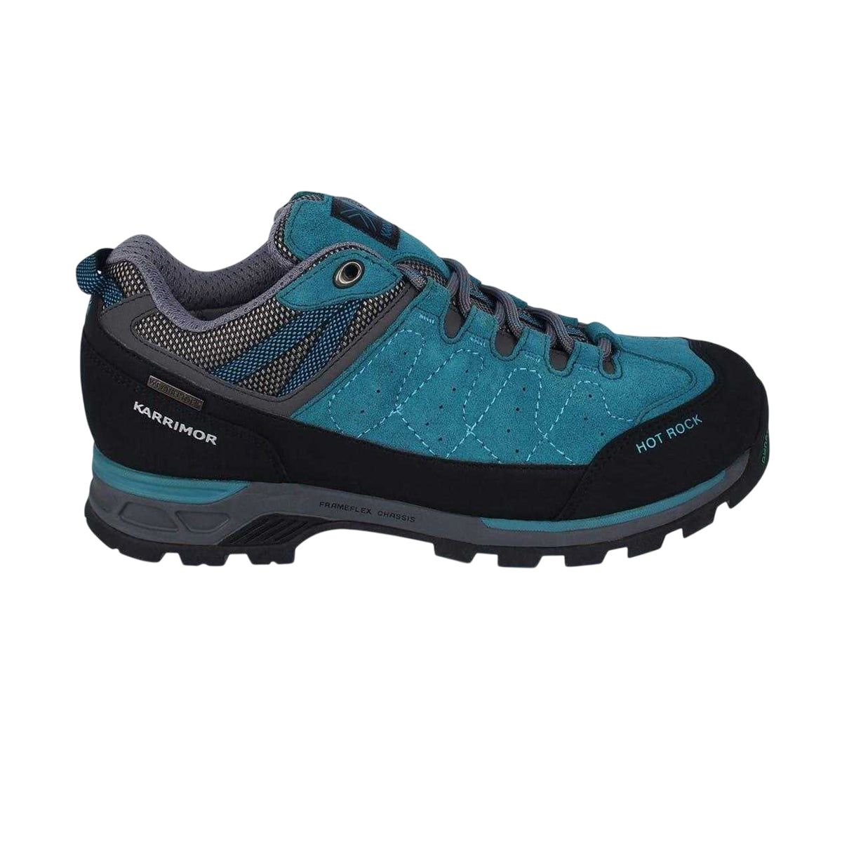 Teal - Side - Karrimor Womens-Ladies Hot Rock Suede Waterproof Walking Shoes