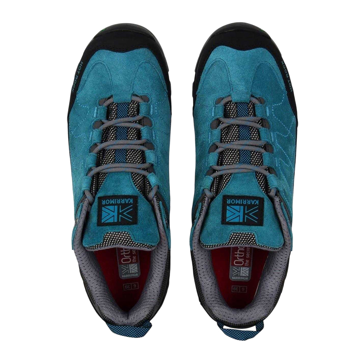 Teal - Pack Shot - Karrimor Womens-Ladies Hot Rock Suede Waterproof Walking Shoes