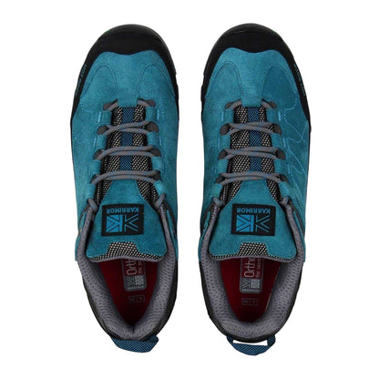 Teal - Pack Shot - Karrimor Womens-Ladies Hot Rock Suede Waterproof Walking Shoes