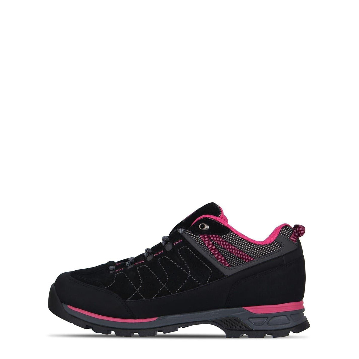 Black-Pink - Back - Karrimor Womens-Ladies Hot Rock Suede Waterproof Walking Shoes