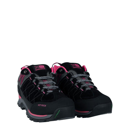 Black-Pink - Side - Karrimor Womens-Ladies Hot Rock Suede Waterproof Walking Shoes