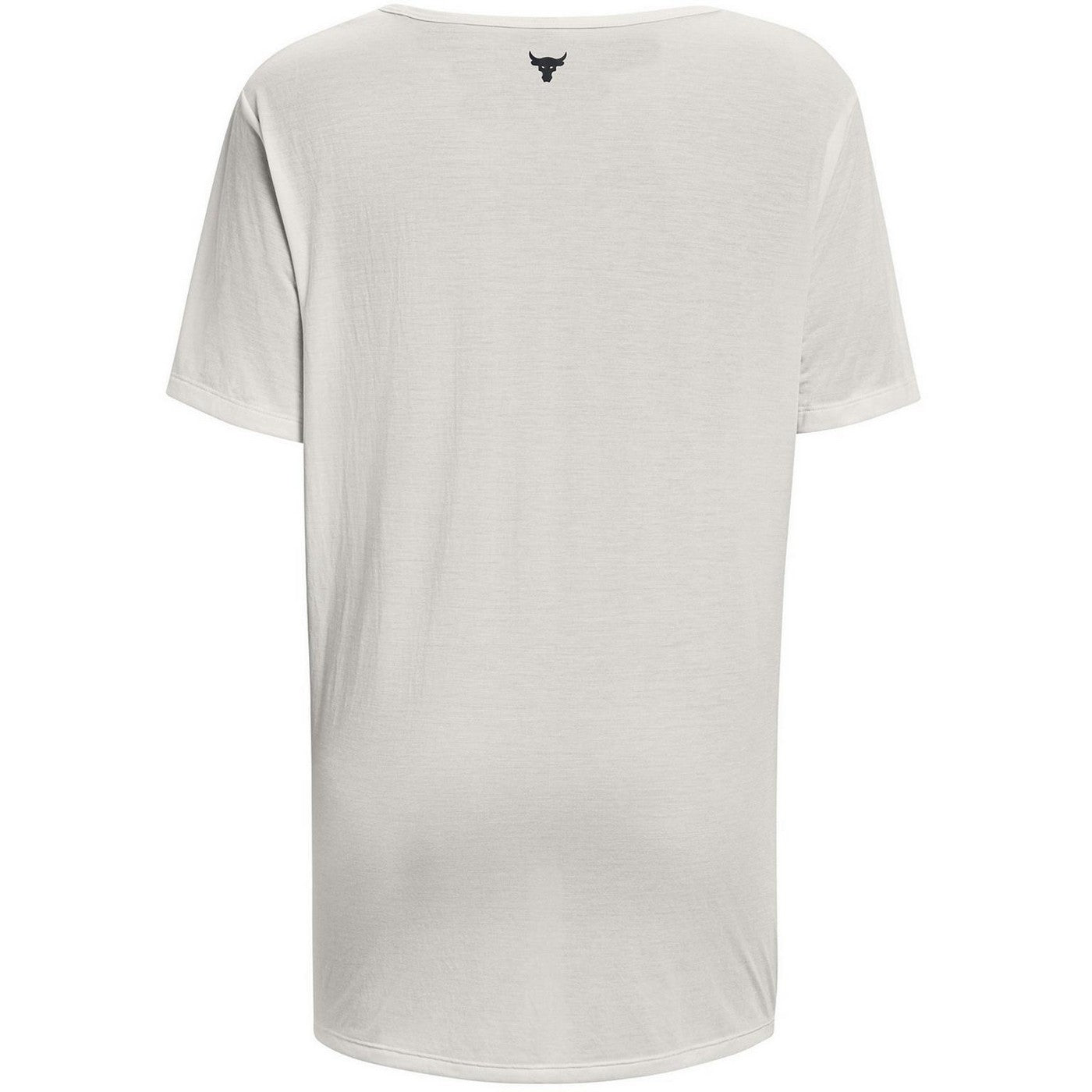 White - Back - Under Armour Womens-Ladies Project Rock T-Shirt