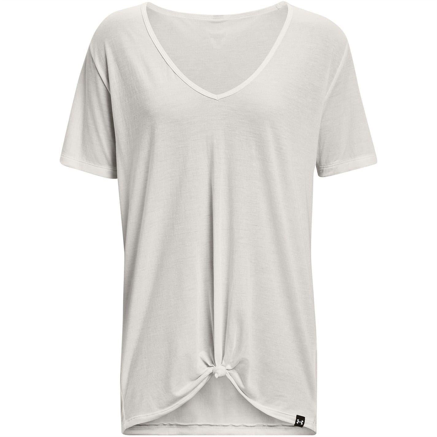 White - Front - Under Armour Womens-Ladies Project Rock T-Shirt