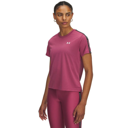 Fuchsia-Dusk - Front - Under Armour Womens-Ladies Tech Lightweight T-Shirt