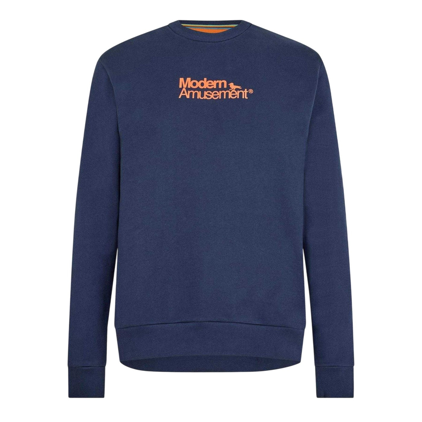 Navy - Front - Modern Amusement Mens Structured Relaxed Fit Sweatshirt