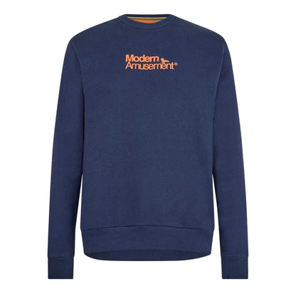 Navy - Front - Modern Amusement Mens Structured Relaxed Fit Sweatshirt