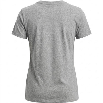 Rock-Black - Back - Under Armour Womens-Ladies Rival Core Oversized Short-Sleeved T-Shirt