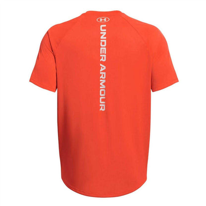 Orange - Back - Under Armour Mens Reflective Detail Raglan T-Shirt