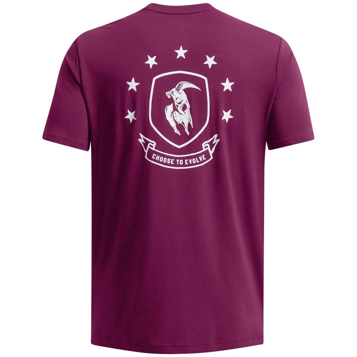Purple - Back - Under Armour Mens Project Rock T-Shirt