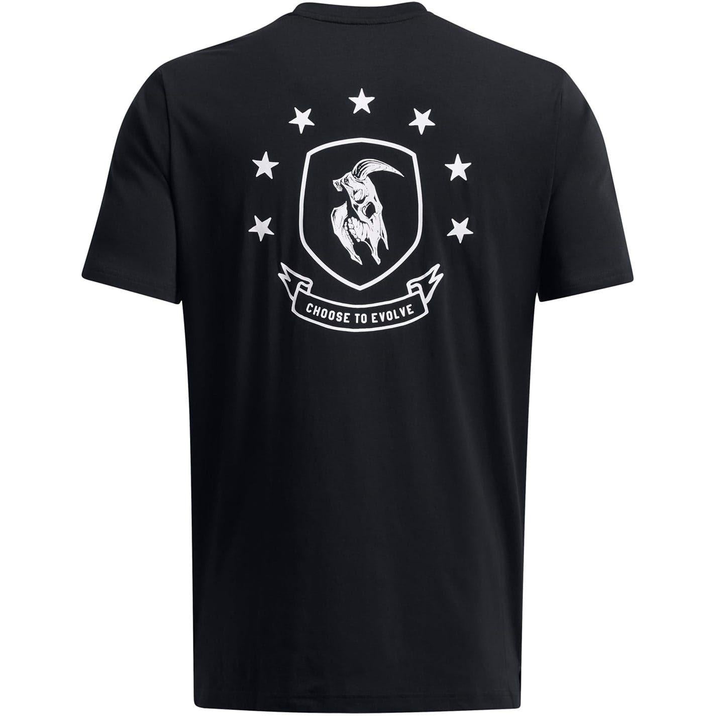 Black - Back - Under Armour Mens Project Rock T-Shirt
