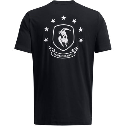 Black - Back - Under Armour Mens Project Rock T-Shirt
