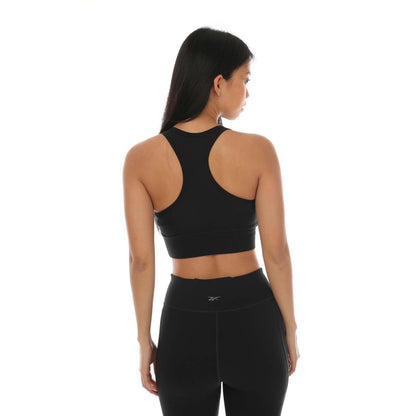 Black - Back - Reebok Womens-Ladies Identity Sports Bra