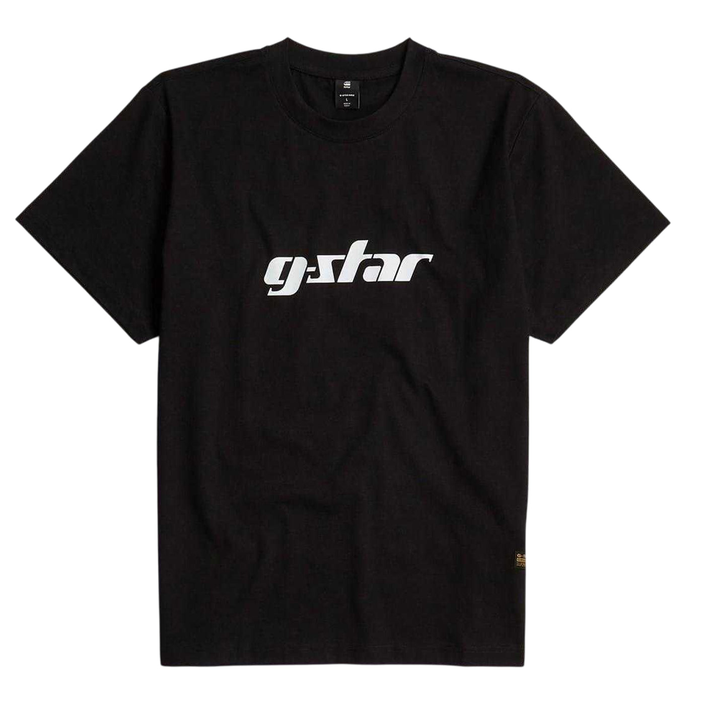 Dark Black - Front - G-Star Unisex Adult Cursive Logo Regular T-Shirt