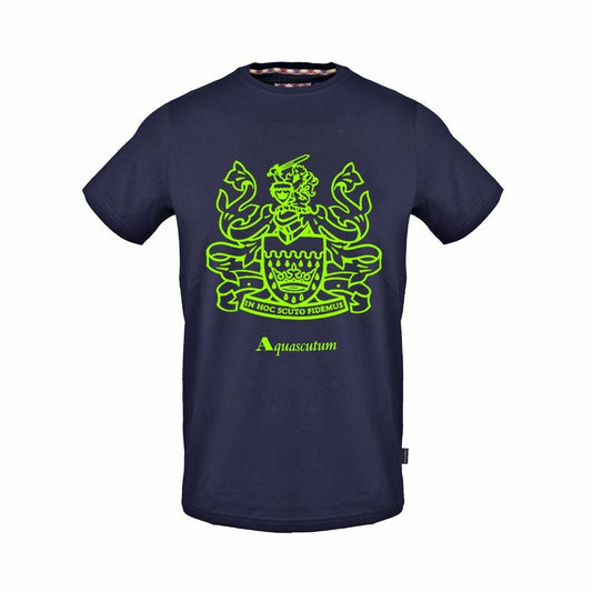 Navy - Front - Aquascutum Mens Crest T-Shirt