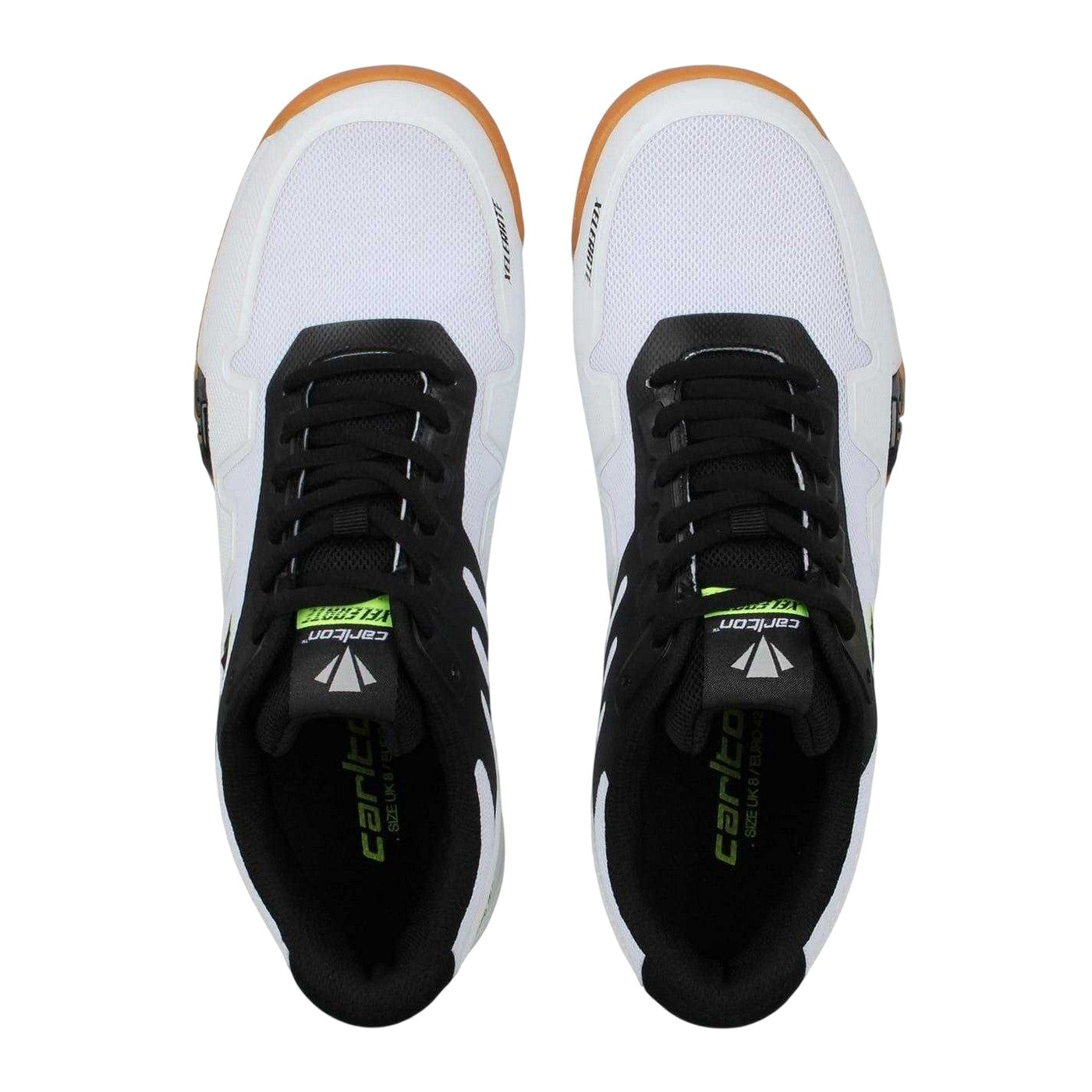 White-Black-Gum - Pack Shot - Carlton Mens Xelerate Indoor Court Trainers