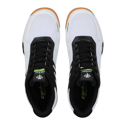White-Black-Gum - Pack Shot - Carlton Mens Xelerate Indoor Court Trainers