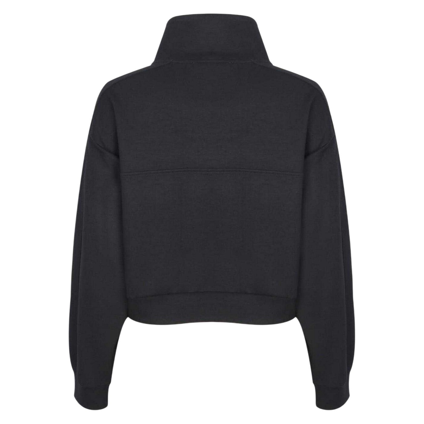 Black - Back - Biba Womens-Ladies Funnel Neck Crop Sweatshirt