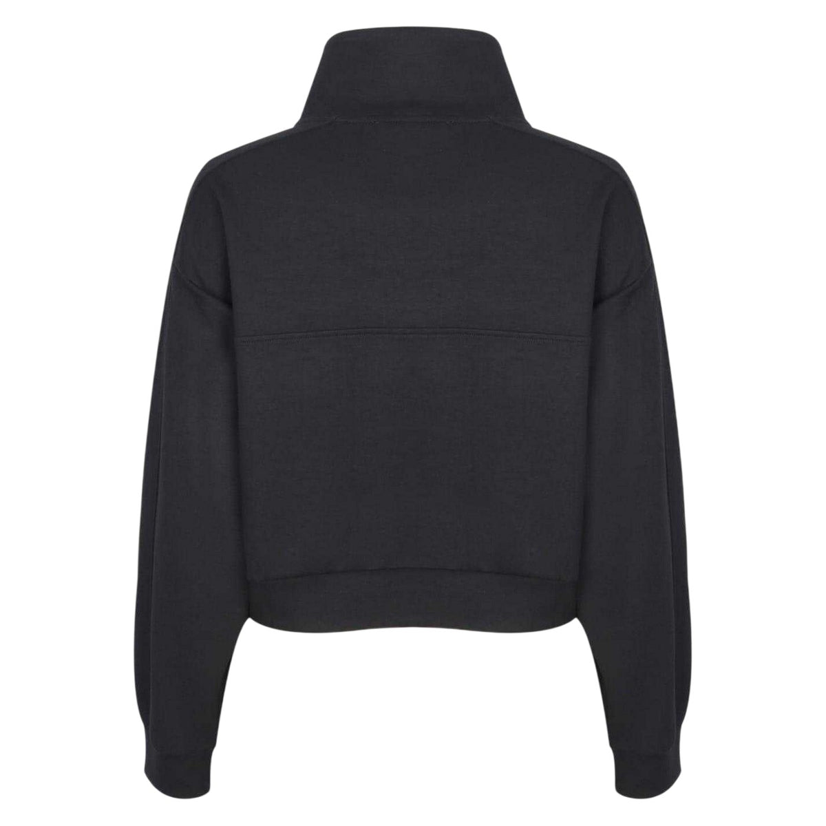 Black - Back - Biba Womens-Ladies Funnel Neck Crop Sweatshirt