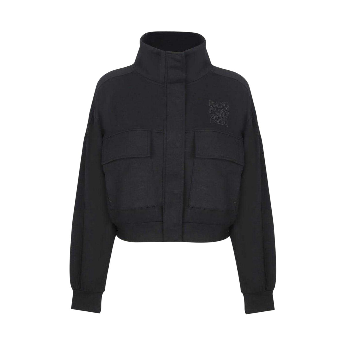 Black - Front - Biba Womens-Ladies Funnel Neck Crop Sweatshirt