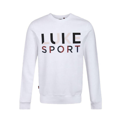 White-Black - Front - Luke Mens Lettering Sweatshirt