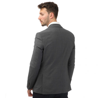 Charcoal - Back - Ted Baker Mens Formal Suit Jacket