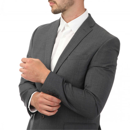 Charcoal - Side - Ted Baker Mens Formal Suit Jacket