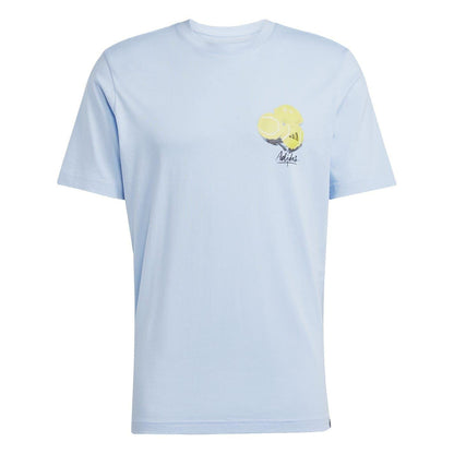 Glow - Front - Adidas Mens Regular Tennis T-Shirt