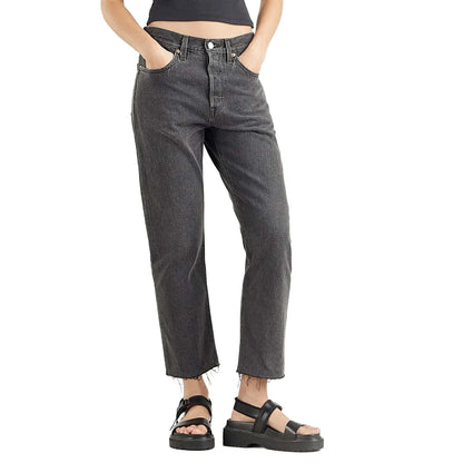 Black - Side - Levis Womens-Ladies Get Off My Cloud Crop Jeans