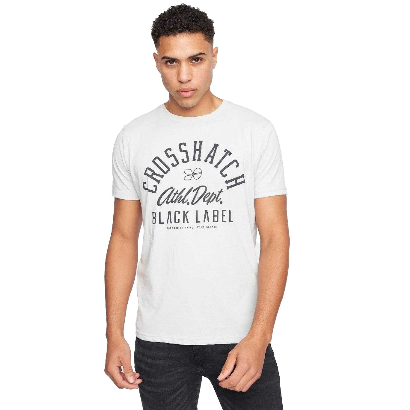 Multicoloured - Side - Crosshatch Mens Luckmoore Cotton Short-Sleeved T-Shirt (Pack of 5)