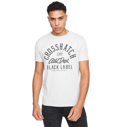 Multicoloured - Side - Crosshatch Mens Luckmoore Cotton Short-Sleeved T-Shirt (Pack of 5)