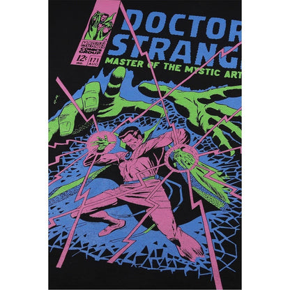Black - Side - Doctor Strange Unisex Adult Doctor Strange Comic Cover Jersey T-Shirt