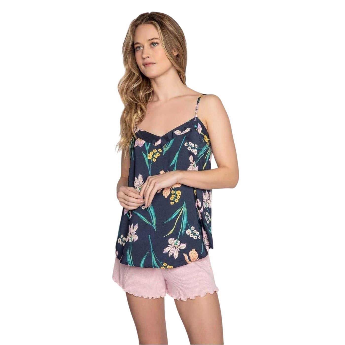 Navy - Front - PJ Salvage Womens-Ladies Pyjama Set