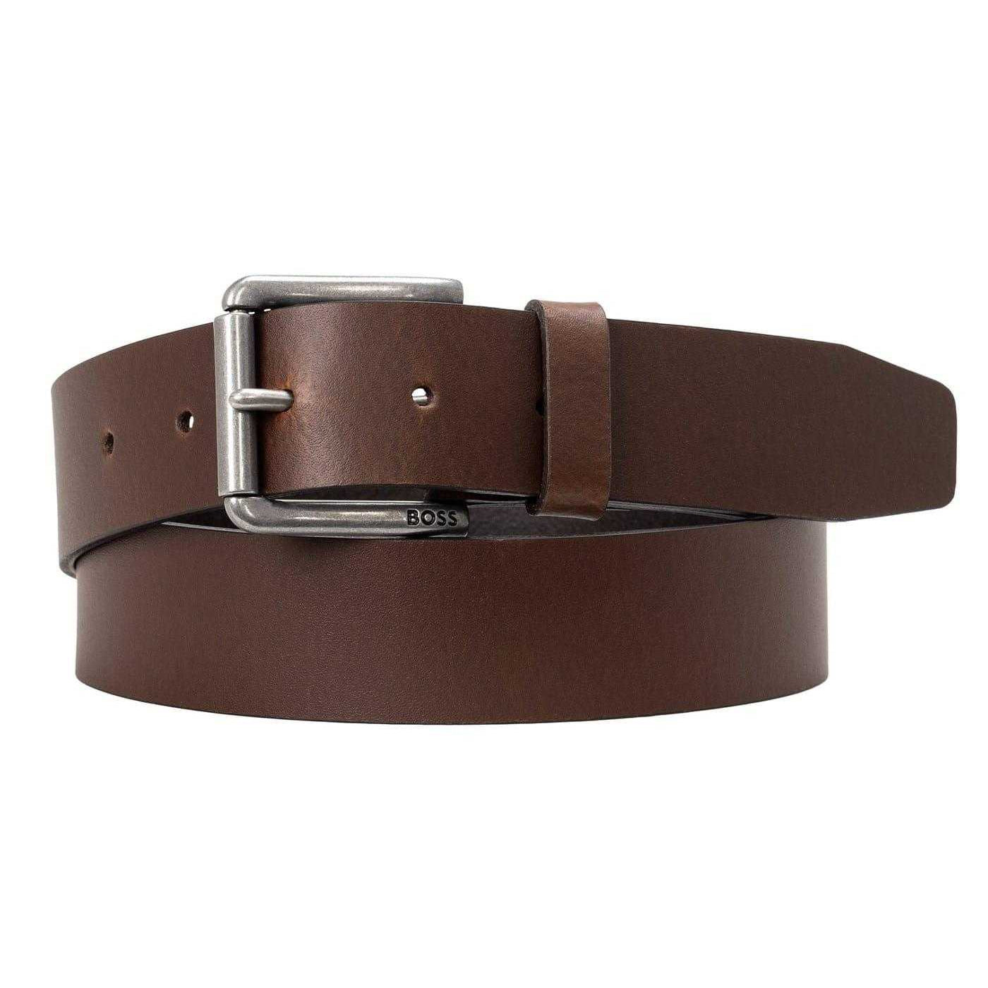 Dark Brown - Front - Boss Mens Belt