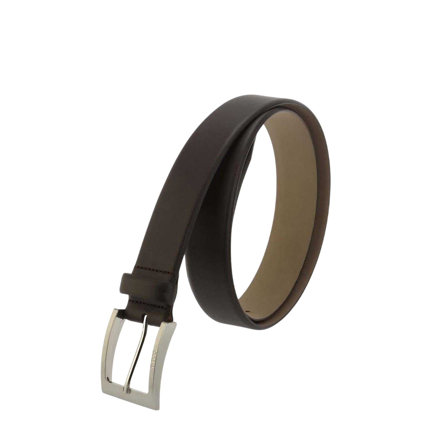 Black - Back - Boss Mens Leather Dress Belt