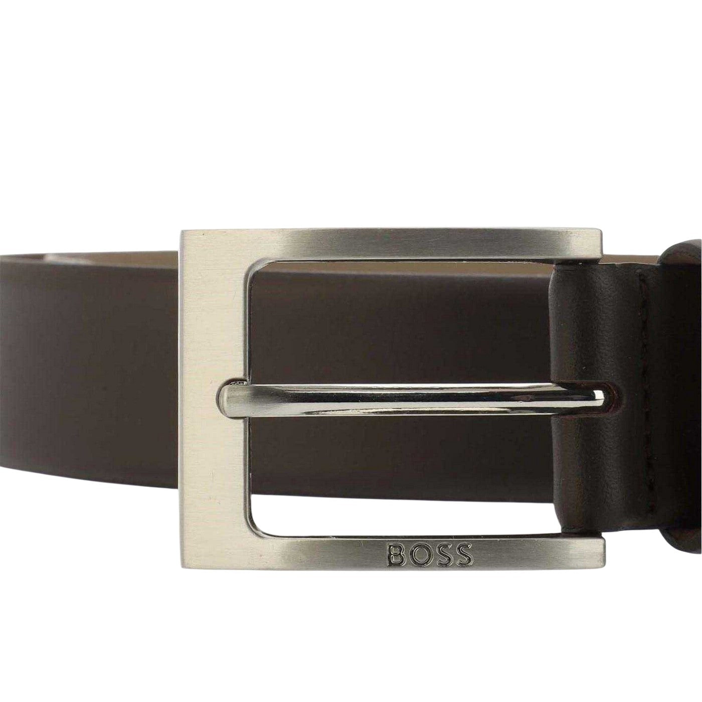 Black - Side - Boss Mens Leather Dress Belt